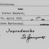 Einladung Jugendweige 1972